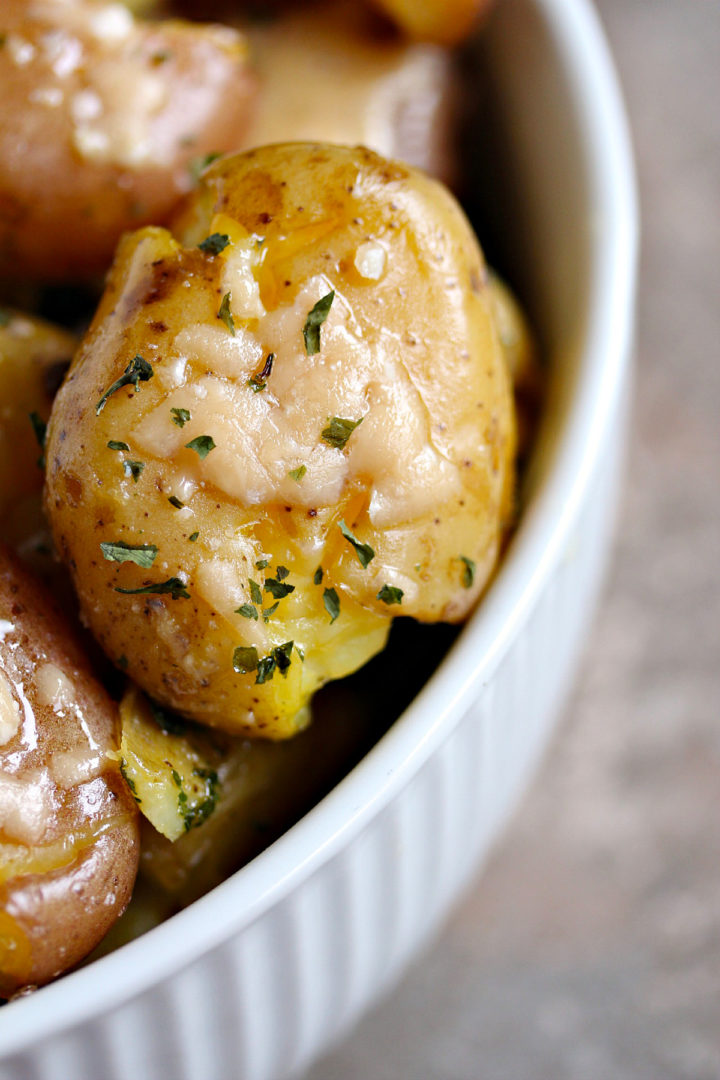 Parmesan smashed potatoes