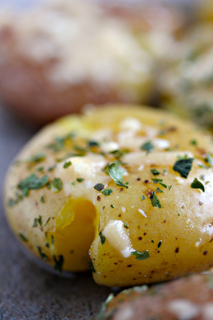 Parmesan smashed potatoes